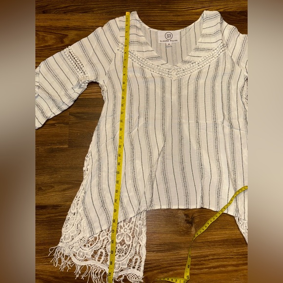 SLOANE ROUGE Boho Crochet Open Back Top size M - Picture 7 of 11